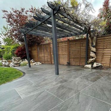 Anthracite Black_Stone_Porcelain_paving_slab_tiles