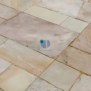 Fossil Mint Tumbled Sandstone Paving Slabs & Patio Pack