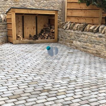 Kandla Grey Sandstone Paving Cobble Setts 200x100mm