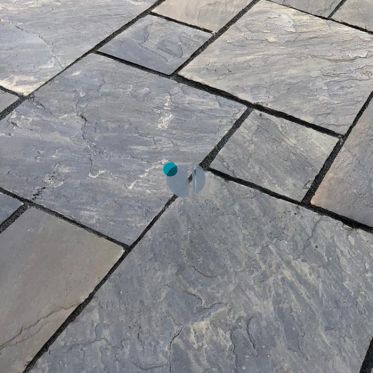 Sagar Black Riven Sandstone Paving Slabs Patio Pack