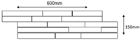 600x150mm Split Face Tile